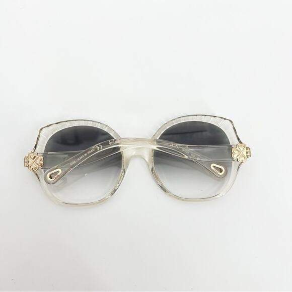 Chloe Vera Seashell Shape Sunglasses Champagne - Picture 3 of 7